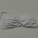 Tempt Me Women Twist Bandeau Bikini Top Strapless Swimsuit Top Only (Small, White)