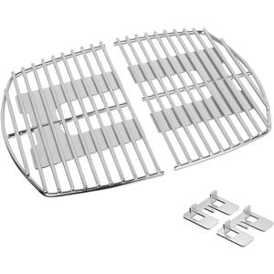 Stanbroil Stainless Steel Grill Cooking Grates for Weber Q1000 Series, Q1200, Q1400 Gas Grill, Replacement for Weber 7644 - Set of 2 (for Q100/Q1000 series)