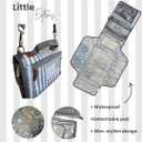 New X-Large Portable Diaper Changing Pad with Strap - Waterproof Foldup Baby Diaper Changing Mat with Zippered Storage - Multifunction Diaper Changing System - Shower Gift