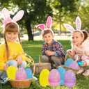 8 Inch Massive Translucent Easter Eggs (6 Pack) Bright Plastic Perfect For Easter Egg Hunt, Surprise Egg, Easter Hunt, Assorted Colors, 8" Giant Fillable Eggs (6-Pack)