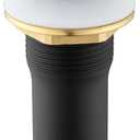 Pop up Sink Drain Stopper for Bathroom Vessel Vanity Sink Art Basin Matte Black, Small Cap with Overflow, Metal Pop-up Drain Strainer with Detachable Basket Stopper