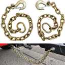 36" Trailer Safety Chains with 5/16" Hook for Trailers Boats Fifth Wheel Safety Tow Chain (Pack of 2)