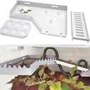 Hermit Crab Accessories - Platform with Ladder and Food Dish, Hermit Crab Climbing Toys, Habitat Supplies and Tank Accessories for Reptiles, Hamsters, Geckos, Small Lizards (White)