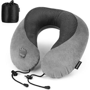 Rewondah Inflatable Neck Pillow  Comfortable Inflatable Travel Neck Pillow for Airplanes, Trains, Cars, Blow up Neck Pillows for Air Travel, Portable & Washable, Perfect for Long Journeys
