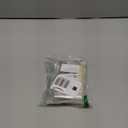 Skylety 30 Pcs Backgammon Pieces Checkers, 1.25 Inch Replacement Checkers Board Game Playing Game Chips with 5 Dice(Beige, White and Brown)