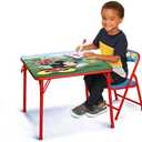 Mickey Mouse Table & Chair Set for Toddlers 24-48M, Includes 1 Table & 1 Chair Table: 20"L x 20"W x 16.4"H, Chair: 12"L x 11.6"W x 17"H - Weight Limit: 70 lbs