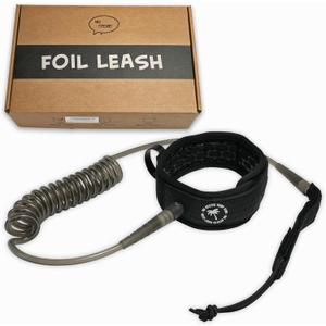 Ho Stevie! Foil Ankle Leash for Hydrofoil Boards - No Drag in Water, No Toe Tangles - 6ft Coiled Ankle Leash