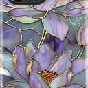 for iPhone 16 Pro Max Case - Wireless Charging Compatible - Dual-Layer Hard Shell + Silicone Cover - Shockproof Protective Phone Case with Stylish Designs for Women - Abstract Lotus