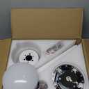 Carrefour 52 Inch Ceiling Fans with Lights Remote and App Control, Low Profile Flush Mount Modern Ceiling Fan with RGB Light, 6 Speeds Reversible DC Motor, Dimmable 3 CCT for Bedroom, Living Room (White)