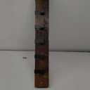 Wooden Coat Rack 6 Black Metal Hangers