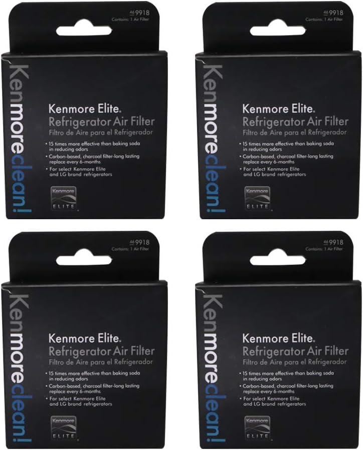 4 Pack Kenmore Elite 469918 Refrigerator Air Filter (4)