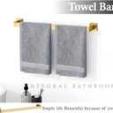 10-Piece Brushed Gold Bathroom Accessories Set 23.6" Towel Bar, Towel Ring, Toilet Paper Holder & Hooks, Wall Mounted Bathroom Hardware, Rust & Corrosion-Resistant, Ideal for Modern Bathrooms