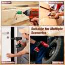 Magnetic Screw Ring: 1/4 Inch (6.35mm) Universal Detachable Drill Bit Magnetizer, Strong Magnetic Adhesion Prevents Screw Drop for Hex Screwdriver and Power Bits (6 Pcs)