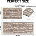 Farmhouse Kitchen Rug Sets of 2 Piece Non Slip Kitchen Rugs and Mats Washable Kitchen Mats for Kitchen Floor Mat Carpet Runner Rugs for Hallway Laundry Decor 17"x30"+17"x47"