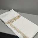 MYSKY HOME White Table Cloth Rectangle, Rectangular Table Cloth, Wrinkle Resistant, Waterproof Tablecloth, Washable Farmhouse Tablecloths, Table Cloths with Tassels for Kitchen Dining, 55"X86"