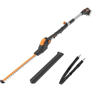 WORX WG252.9 20V 20" Cordless Hedge Trimmer, Reach Up to 12 Inch, Extended Pole, 180 Rotation Head, Battery & Chargers Not Included