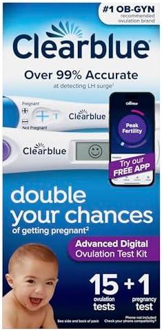 Clearblue Advanced Digital Ovulation Test Kit, 12Count