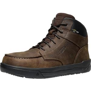 KEEN Utility Men's Gibson Mid Height Composite Toe Athletic Traction Durable Leather Work Boots, Cascade Brown/Black, Size: 10.5