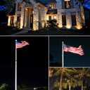 SUNVIE 30W Spot Lights Outdoor LED Spotlight 120V 3000LM Ultra Bright Flag Pole Light with Metal Stake, Warm White Flood Light Landscape Lighting for Yard Flag Tree Garden, 6 FT Cord with Plug, 2 Pack