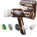 Horsepower Electric Power Scrubber, Waterproof, Spins 350 RPM, 5 Brush Heads, AS-SEEN-ON-TV, Cleans Dirt & Grime, Tile, Grout, Bathrooms, Kitchen, Auto Rims, Outdoor Furniture & More, Rechargeable Brown