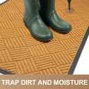 Large Door Mat Indoor Outdoor Entrance, 6’x 3' Heavy Duty Front Door Mat Outside, Non Slip Rubber Backing Outdoor Mats, All-Season Commercial Floor Mat for Home Office Entryway, Light Brown, 72" x 36"