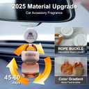 Car Air Freshener Hanging, Orange Adjustable Rope, Natural Essential Oil, 9ml Cute Air Diffuser for Car, | 45 Days Long Lasting Scent | Luxury Perfume for Men & Women | Capri Orange Scent