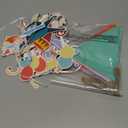 Animal Parade Party Banner with 12 Pcs Colorful Pennant Banner Flag, 10' Strand Including Excess Cord Animal Birthday Party Hanging Garland Decorations Baby Showers Supplies