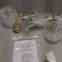 Vintage Bathroom Light Fixtures, 2 Light Gold Bathroom Vanity Light, Matte Antique Brass Finish with Crystal Glass Shade, Wall Sconces Lighting for Bedroom, Living Room, Hallway