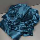 Ersmak 6 Pieces Satin Duvet Cover King Size Luxury Silky Bedding Duvet Cover Set with 1 Soft Duvet Cover, 4 King Pillowcases and 1 Body Pillowcase, Teal