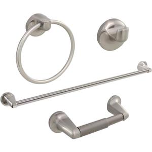 Formosa Design Hardware 4-Piece Bathroom Accessories Set (Brushed Nickel)