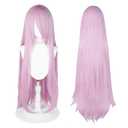 UTIEHD 100cm / 40 Inch Long Wig, Universal Costume Wig, Perfect for Party, Festivals, and Halloween (Pastel Pink)