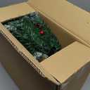 2 Pack Christmas Tree Urn Filler, Battery Operated with Timer, Pre-lit Warm White & Multi-Color Changing LED Lights, 21in Artificial Xmas Tree for Porch, Pathway, Yard, Outdoor Holiday Decoration