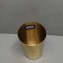 Stainless Steel Champagne Bucket with Ice Tongs - Stainless-Steel Beverage Tub - Diagonal Ice Bucket with Handle for Cocktail Bar, Wine, Home Bar Accessories, Parties - 4 Quarts - New Gold