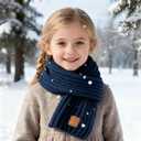 Kids Scarf Winter Neck Warmer Toddler Neck Scarf Girls Thick Scarves Boys Warm Neck Warp 2-12 Years
