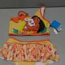 Disney Princess Toddler Girls One Shoulder Bow Tie Tankini Beach Swimwear Set Orange Yellow, 3-4 Years