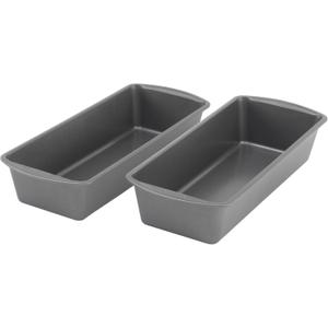 GoodCook Set of 2 Extra Large 13" x 5" Nonstick Steel Bread Loaf Pans, Gray - Set of Two Loaf Pans, Even Heat Distribution, Scratch-Resistant Nonstick Coating, Durable Construction, Easy to Clean