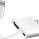 Apple MFi Certified Lightning to HDMI Digital AV Adapter 1080P HD Video HDMI Sync Screen Connector Cable with Charging Port Compatible with iPhone 14/13/12/11/ X/ 8/7/ iPad on HDTV/Projector/Monitor