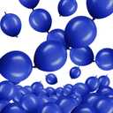100 Pcs Link Balloon Linking Latex Connected Balloons Linkable for Easter Independence Day Carnival Wedding Party Decoration(10 Inch,Dark Blue)