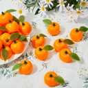Sintuff 100 Pcs Little Cutie Baby Shower Decorations Mini Fake Oranges Bulk 1.06 Inches Lifelike Artificial Oranges Artificial Fruits Decor Birthday Party Decor Little Cutie Baby Shower Supplies