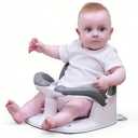 Baby Bath Seat for Babies 6 Months & Up Sitting Up, Infant Bath Seat with Temperature Alert+Open Backrest+on/Off Armrest, Toddler Bath seat Baby Bath Chair for Bathtub, Tub, Sink (Light Gray)