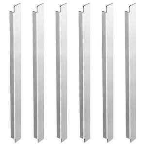 Lasnten 6 Pcs 12 Inch Stainless Steel Adaptor Bar Table Adapter Bar Long Divider Metal Food Divider for Restaurant Kitchen Food Service Accessories(12 Inch)