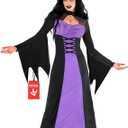 Morph Purple Witch Costume Womens Halloween Poncho For Women, Halloween Costumes For Womens Witch Costumes For Adults
