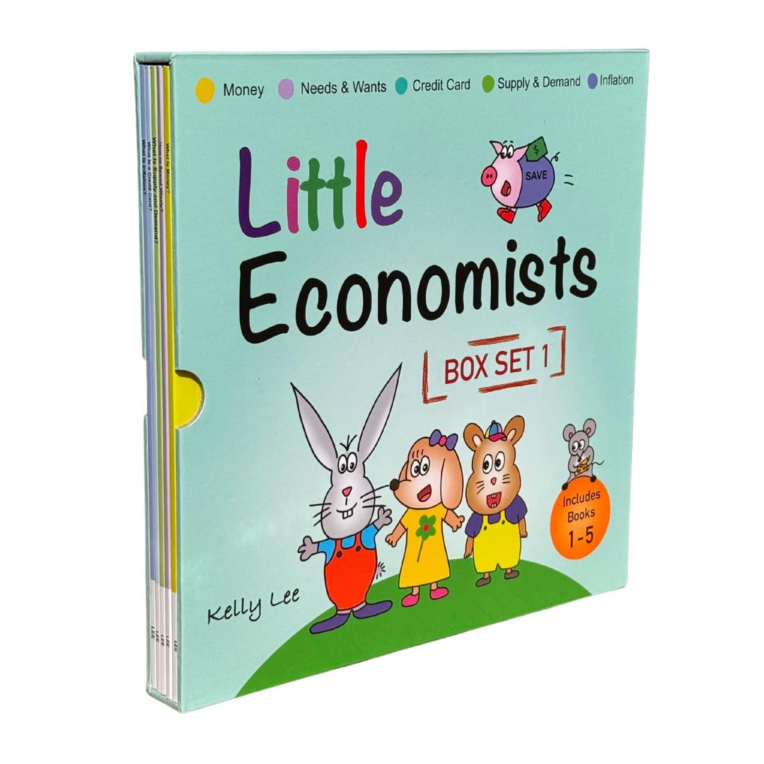 Little Economists Box Set 1 (Books 1-5: Money, Spending Wisely, Credit Cards, Inflation, Supply & Demand. Financial Literacy Books for Ages 4-8, Great for Classrooms, Homeschoolers, Teachers, Parents), Paperback