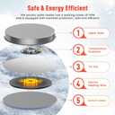 Chicken Water Heater for Winter, 110W Heated Poultry Waterer Base with Thermostat, 11 Inch Poultry Winter Deicer Heated Base with 9.8ft Power Cord, 2PCS (Silver)