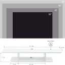 GHC Floating TV Stand, Wall Mounted Entertainment Center and Cabinet Shelf, TV Console with Storage, Media Console for DVD Player, Space-Saving Under TV Shelf for Bedroom, Living Room (White)