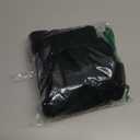 Women's Y2K Low Waist Pleated Denim Skirt Zipper Raw Hem Mini Skirt Casual Ruffle Jean Skirt (Large, Black)