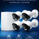 4K/8MP PoE Security Camera System, Metal Housing, Expandable Storage