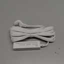 Flat Plug Extension Cord with 3 Outlets - 8 ft White Low Profile Indoor 3 Prong Grounded Power Strip for Home Office & Travel - 16/3 AWG, 13A/1625W