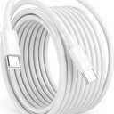 Cabepow 15FT USB C to USB C Cable, 60W USBC to USBC Cord, Extra Long Type C to Type C Fast Charging Cable for iPhone 16 15 Pro Plus Pro Max, Galaxy S25 S24, iPad Pro/Air, MacBook Pro/Air and More (White)