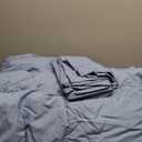 Litanika Oversized King Comforter Set Grayish Blue Super King Size, 3 Pieces Lightweight Solid Bedding Comforter Set, All Season Fluffy Bed Set (120x120In Comforter & 2 Pillowcases)